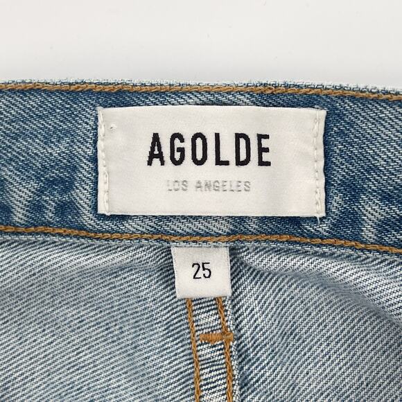 AGOLDE 90s Pinch Waist Soundwave High Rise Straight Jeans Women’s Size 25 Cotton - Picture 4 of 7